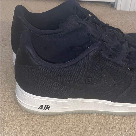 All black Air Force 1s w white platform - Picture 2 of 2